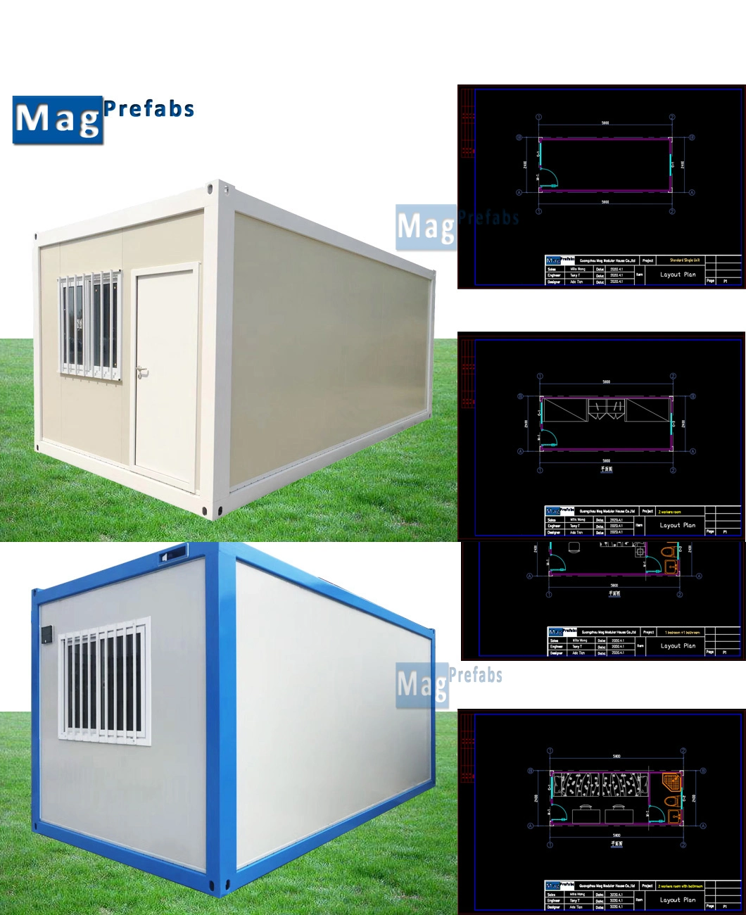 Temporary Office Prefabricated House Pre Fab Houses House Knock Container House