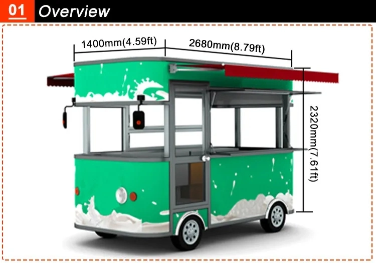 Food Vending Street Food Cart Coffee Shop Mobile Food Truck Food Car-Blues